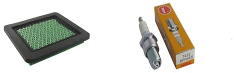 Greenstar Filtre à air pour tondeuse 21821, Moteurs Honda GC135, GCV135, GC160, GCV140, GCV145 & NGK - Bougie D'Allumage NGK BPR5ES - Durable & Fiable - Haute Qualité - Equivalent CHAMPION RN11YC