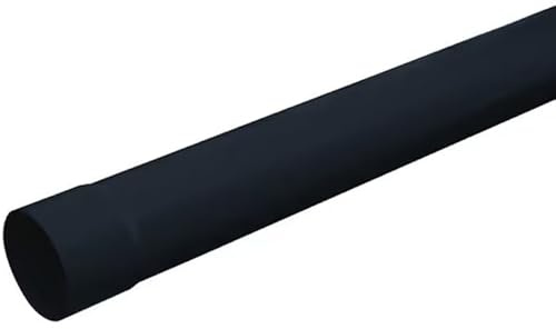 First Plast - Gouttière PVC 25 demi-ronde - Tube de descente gouttière 25 - Ø80 Anthracite 2 m -