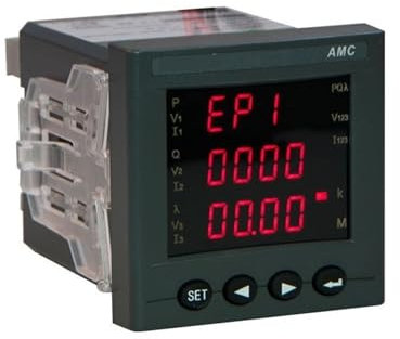 ISIRYK Compteur d'énergie Wattmètre numérique de Tension 220 V AC Compteur de Puissance Consommation Watt Énergie KWh Analyseur d'électricité AMC96-E4/KC