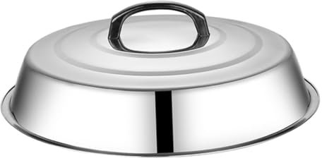 ORFOFE BBQ Cover Stainless Steel Round Basting Cover Heavy Duty Cheese Melting Dome for Outdoor Grilling