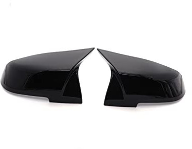 Rückspiegelkappe Für 1 2 3 4 Serie F20 F30 F31 F32 F36 320i 328i 330d 335i M3 M4 Look Ersatz Stil Carbon Faser Spiegel Abdeckung Spiegelkappen(Black M Look)