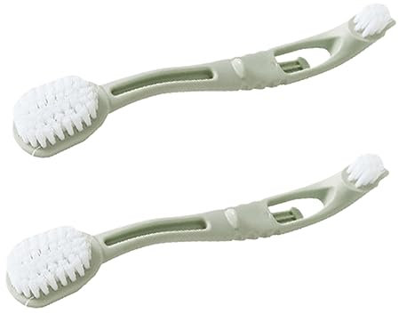 HOMOCONO 2er Satz Schuhbürste rutschfest Multifunktional Reinigungsbürste Doppelkopf Haushaltspflegeborste Schonend Für Schuhe Kleidung Fliesen Badewanne Usw