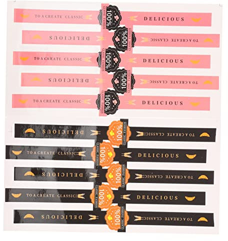 Alipis 50 Pièces Autocollants Cuisson De Noël Stickers Autocollant Fragile Étiquette Conditionnement Soluble Autocollant Scellé Scellant De Transparent Plaques De Cuivre Stickers