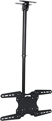 Supporto TV multifunzione da soffitto, supporto TV da soffitto girevole e inclinabile con altezza regolabile a movimento completo, adatto alla maggior parte dei televisori LCD/LED da 26 a 55, suppo