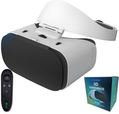 CXCZFG Gafas Realidad Virtual (VR) Teléfono Control, Gafas 3D VR TV, Películas Y Videojuegos, Gafas Realidad Virtual Compatibles iPhone/Android 4,7 A 7,1 Pulgadas(Y1)