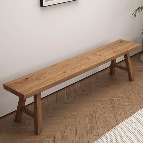 Holzbank Flur,Sitzbank Outdoor Rustikal,Badezimmer Rustikales Bank aus Holz,Küchenbank Innen Bauernhaus Schuhregal,Kleine Gartenbank ohne lehne,Blumenbank Bettbank Fußbank,für Eingang Wohnzimmer(160x2