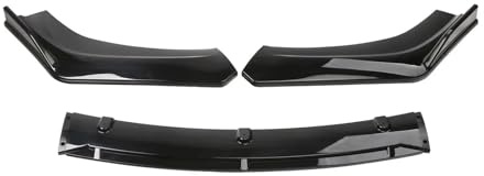 Becquets Avant pour Megane 4 2016-2022 Séparateur De Lèvre Pare-Chocs Avant De Voiture Becquet De Menton Diffuseur Anti-Rayures Garniture Lèvre Barrage Déflecteur De Lèvre Avant(Glossy Black)