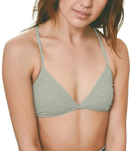 Cocila Reggiseno a Triangolo con da Donna Reggiseno Senza Fili Leggermente Foderato Bralette Top Beauty Back out Fascia Non Imbottito (#03-Green, S)
