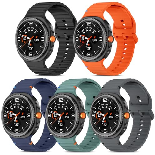 BDIG Armband kompatibel med Samsung Galaxy Watch 8/8 Classic armband, 5 st mjukt silikon sportarmband kompatibel med Galaxy Watch 8/8 Classic herr dam