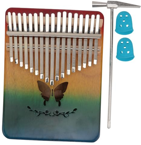 HIAKDOFT Tasten Kalimba Daumenklavier Musikinstrument für Anfänger Ergonomisch Leicht Klarer Klang Fingerklavier für Musikliebhaber und Junge Mädchen