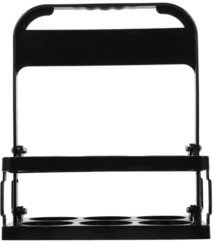 Ipetboom Porte-Bouteilles Pliable Noir pour 6 Bouteilles de Bière Panier à Portable en Plastique Résistant Accessoire Bar Pratique pour Transport et Rangement en Extérieur
