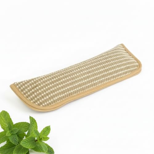 Cuscino in sisal naturale con erba gatta e corda da masticare, resistente ai morsi, con sacchetto di erba gatta integrata, per giochi al chiuso, per gattini e gatti adulti (M)
