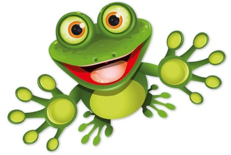 younikat Aufkleber funny Frosch 20 cm wetterfest permanent I kfz400 | Sticker, Laptop, Koffer, Roller, Tür, Mülltonne, Badezimmer, Autoaufkleber, lustig, cool