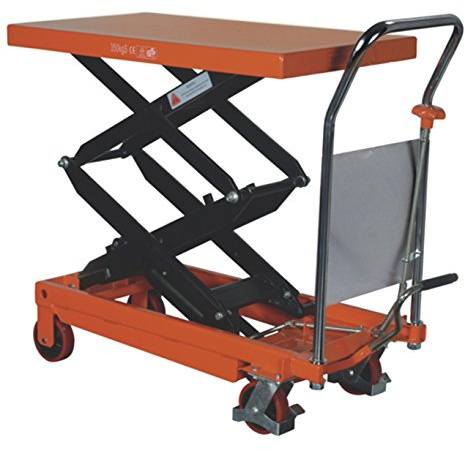 350kg Double Vertical Scissor Lift Hydraulic Platform Table Trolley Cart Truck