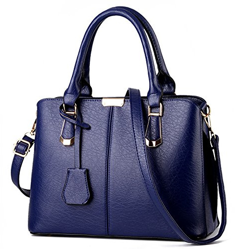 FiveloveTwo Damen Elegant PU Leder Schultertasche Shopper Top-Griff Tragetaschen Umhängetasche Große Handtasche und Geldbörsen