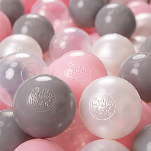 KiddyMoon Bolas Colores para Piscina Plástico ∅ 6Cm Niños Infantil Fabricado UE