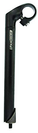 UPANBIKE Fahrradvorbau, 22,2 mm x 25,4 mm, Aluminiumlegierung, Schwanenhals-Form, 40 mm, Schaftlänge 220 mm (30 °, schwarz)