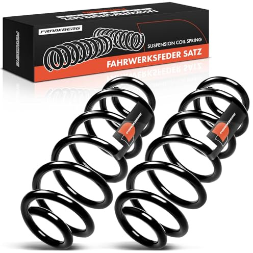 Frankberg 2x Muelles de chasis Muelles de suspensión Compatible con Golf VI 5K1 Golf V 1K1 Replace# 1K0511115EB