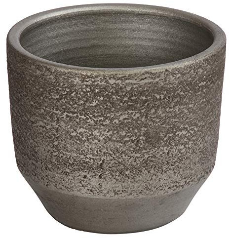 Dehner Übertopf Kane, Ø 29 cm, Höhe 27 cm, Keramik, braun