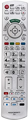 VINABTY N2QAYB000572 Reemplazo del Control Remoto para Panasonic televisores LCD Viera 3D TX-P42GT30 TX-PR42UT30 TX-P50ST30B TX-L47ETN53 TX-L47ETS51 TX-LR32DT30 TX-LR37DT30 TX-P42GTN33 TX-P42GTS31