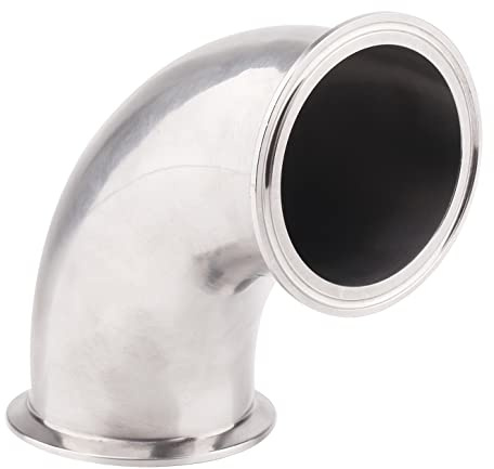 DERNORD 3 Tube OD Elbow 90 Degree Sanitary Pipe Fitting SS304 Tri Clamp 3 Inch
