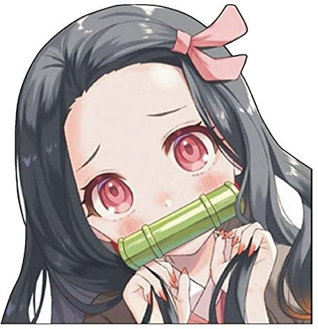 ALTcompluser Anime Autoaufkleber Demon Slayer Kimetsu No Yaiba Car Sticker Auto Fenster Tuning Vinyl Aufkleber(Nezuko)