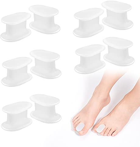 Ensemble de correction d'hallux valgus en gel 10 pièces, séparateur d'orteils souple en silicone gros orteil avec écarteur protection individuelle des orteils séparateur pour chevauchement des orteils