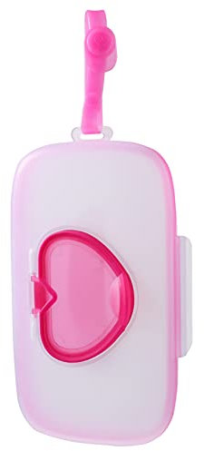 MILISTEN 1stk Liebe Feuchttücherbox Baby Feuchttücherspender Reise Hipp Feuchttücher Taschenbehälter Für Feuchttücher Neugeboren Pp-Kunststoff Rosa Draussen Taschentuch
