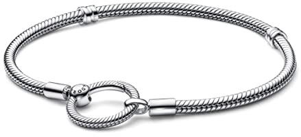 Pandora Moments Schlangenketten-Armband, Sterlingsilber, mit Pandora-O-Verschluss, 16