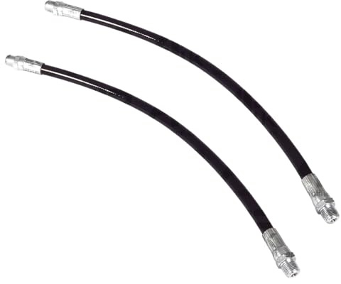 2x 1/8 Inch BSP Thread Standard Duty Flexi Flexible Grease Gun Tube Hose 30cm