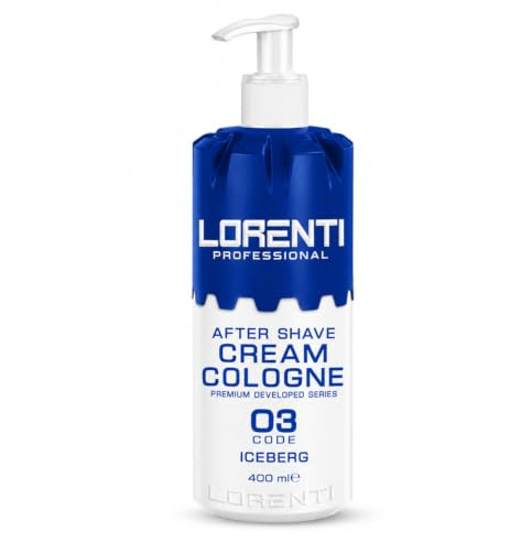 LORENTI TOKYO & SEOUL Barber After Shave Cream Cologne Lotion Men 400ml ICEBERG | Balsam nach der Rasur | Barbershop Aftershave Gel | Männer Gesichtspflege | pflegt und kühlt