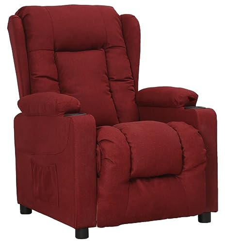 vidaXL Relaxsessel Weinrot Stoff