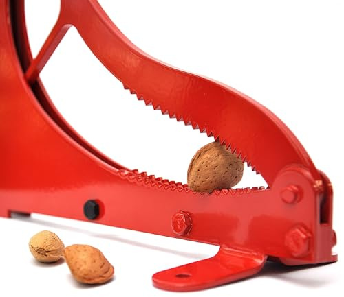 quercuo - Partidor de almendras Pro25 Manual con Rodamiento, Mínimo Esfuerzo y Gran Agarre para cascar almendras - Cascador para Romper Frutos Secos de cáscara Dura