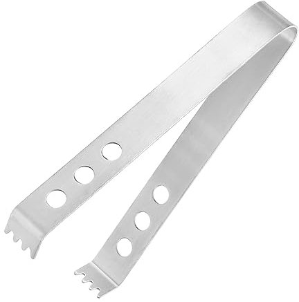 QUARKZMAN Service Pinces, 1pcs 5 pouce - Inox Acier Glace Pinces, Mini Sucre Pinces pour Apéritifs, Charcuterie, Dessert, Thé Fête, Bar, Café (Argent)