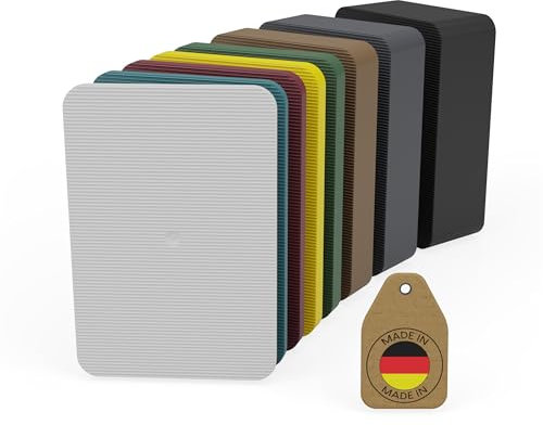 FUX Set di 80 distanziatori in plastica, 60 x 40 x 1,5-20 mm, per vetri, piastre distanziali, piastre in plastica, piastre di compensazione, cunei per finestra