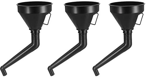 XYWHPGV 3pcs Kraftstofftrichter 5,3 Zoll Universal Kunststoff Auto Motorrad Tanken Benzin Motoröl Trichter mit Filter - Schwarz(72e88 4b6ea 7f72c ad4af ce46f da3ff