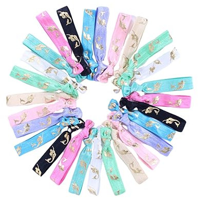 POPETPOP 42stücke Teiliges Elastisches Haargummis Knotenfreie Ponytail Halter Haarschmuck Bunte Haarbänder Für Frauen Und Mädchen Langlebige Haarseile Für Alltag Und Geschenk