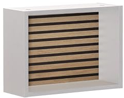 Schildmeyer Ekko 154175 Étagère, Blanc Mat/Aspect Panneau Acoustique, 40,2 x 15,7 x 12,5 cm