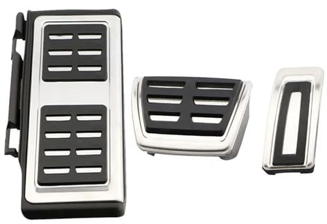 Bremspedal Pedale Für VW Für Golf 8 Für Mk8 VIII 2019 2020 2021 2022 2023 Edelstahl Auto Pedale Gaspedal Bremse Fußstütze Pedal Abdeckung ZU Pedalkappen(at with Rest)