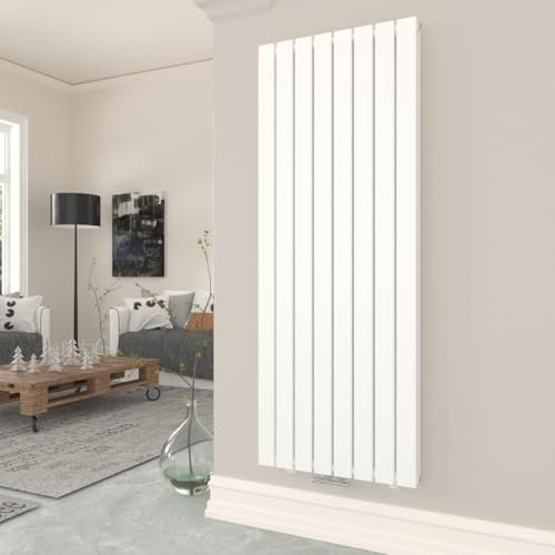 T&K Heizkörper Flach 1800x616mm Weiß Doppellagig Design Heizkörper, Vertikal Moderne Paneelheizkörper Badheizkörper Für Mittelanschluss Heizung