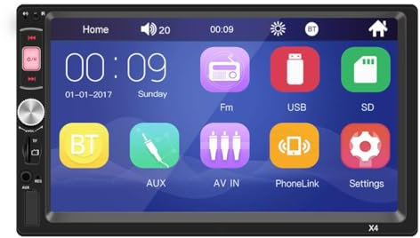 2 Din 7IN Autoradio Lettore Autoradio Multimediale Auto Bluetoot Lettore MP5 Scheda U Disco Radio Modifica Controllo Centrale Elettronica Automobilistica (BLACK #14)