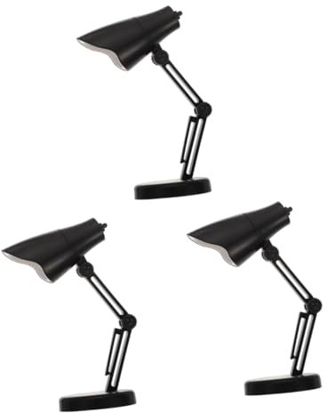 Hoement 3stücke Mini Leselampe Faltbare Tragbare Tischlampe Für Nachtlesen Kompakte Und Leselampe Für Schlafzimmer Büro Und Warmes Licht Platzsparend
