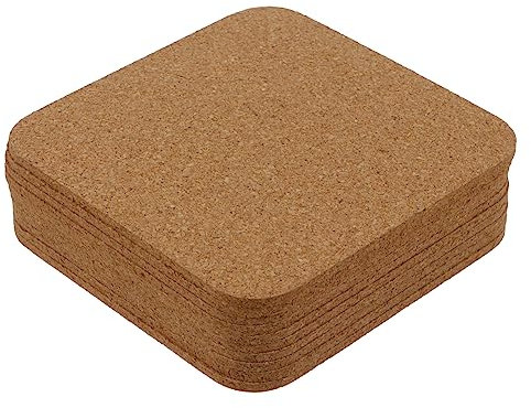 MAGICLULU 10piezas Posavasos De Madera Cuadrados Almohadillas Aislantes Térmicas para Tazas Decorativas para Oficina DIY Duraderas para Tazas