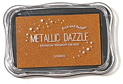 INCAUCA Metallische Stempelkissen für Gummistempel, waschbares Stempelkissen, Stempelkissen zum Stempeln, Prägen, Basteln, Stempelkissen, Partner, DIY, Farbe für Hochzeitskarten, Scrapbooking,