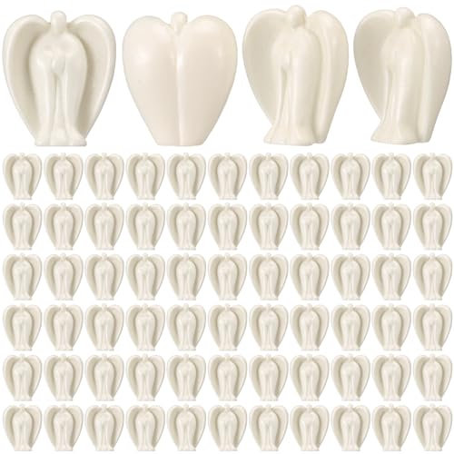 Threehoney 72 Stück Ostern Miniatur Engel Figur Mini Harz Figur Kleine Figuren Engel Dekor für Indoor Outdoor Home Micro Landschaft Garten Topftisch Kuchen Dekoration