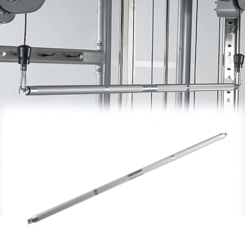 DAQXYH Doppelhaken Latzugstange 120cm, Kabelmaschinen-Zubehör Trizepsstange Mit Rutschfestem Griff, Gerade Stange, Gerade Stange Für Heim-Fitnessstudio(113cm(44inch))