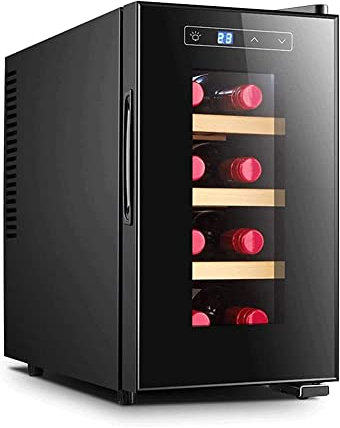 IUBGFTO Enfriador de Vino de 23 L, refrigerador termoeléctrico para Vino de 8 Botellas, 0,65 pies cúbicos. ft. Bodega Independiente para Cocina pequeña, apartamento, condominio, cabaña, casa rodante