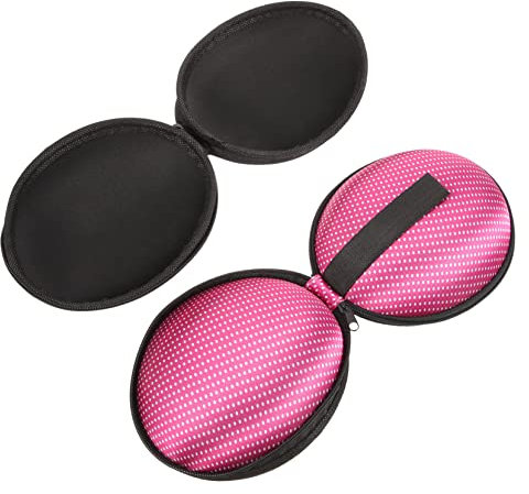 TOGEVAL Bh Tasche Aus Silikon Und Eva Reise Bh Organizer Mit Reißverschluss Für Damen Und Mädchen Praktische Aufbewahrungstasche Mit Aufhängegurt Staub Und Feuchtigkeitsschützend