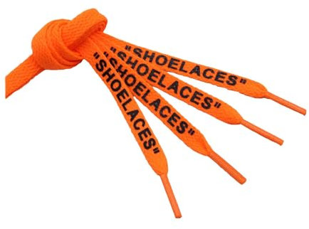 Torehueju Cordones planos de poliéster con estampado de letras de 0,8cm para zapatillas de baloncesto, zapatillas de deporte de lona, ​​zapatillas de deporte gruesas