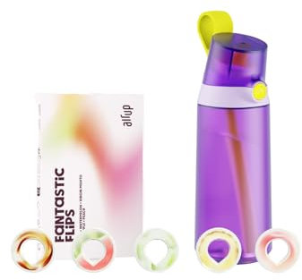 air up Gourde Click Squid Purple – Pack de démarrage avec 5 capsules de goût | Bouteille 600 ml sans sucre, passe au lave-vaisselle, sans BPA